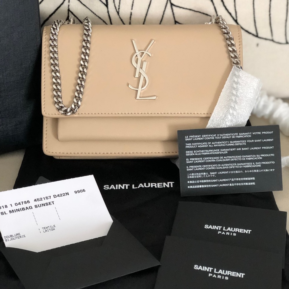Sunset YSL smooth calf leather wallet